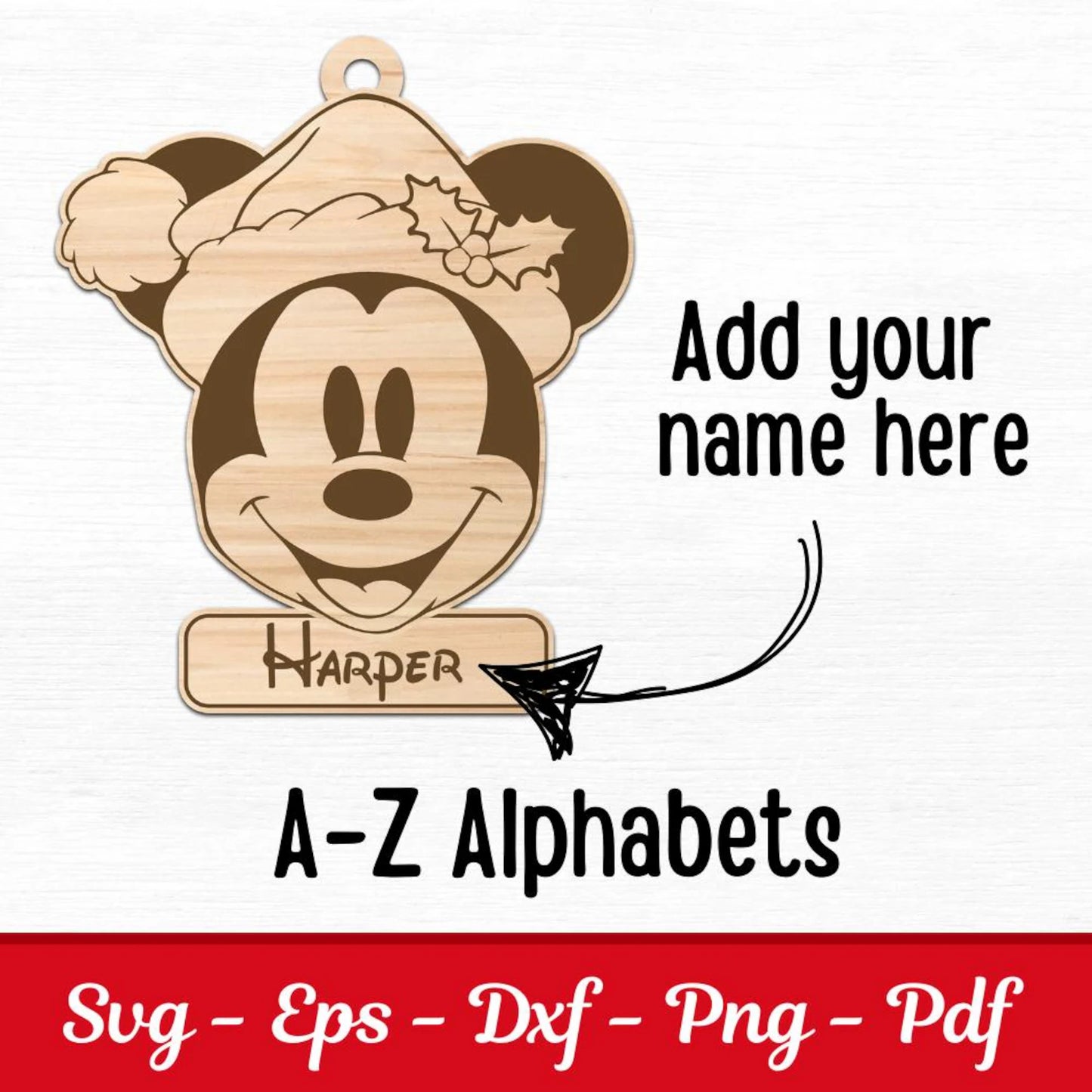 Personalized Mickey Mouse Christmas Balls